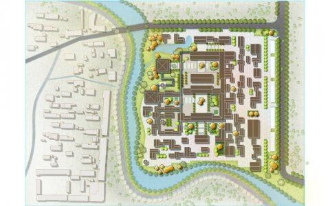 小清新建筑彩平图，CAD/AI/PS高效协同